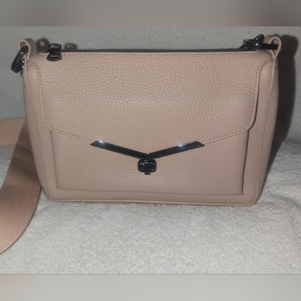 Botkier  New York Valentina Tan Crossbody Bag with Metallic Hardware